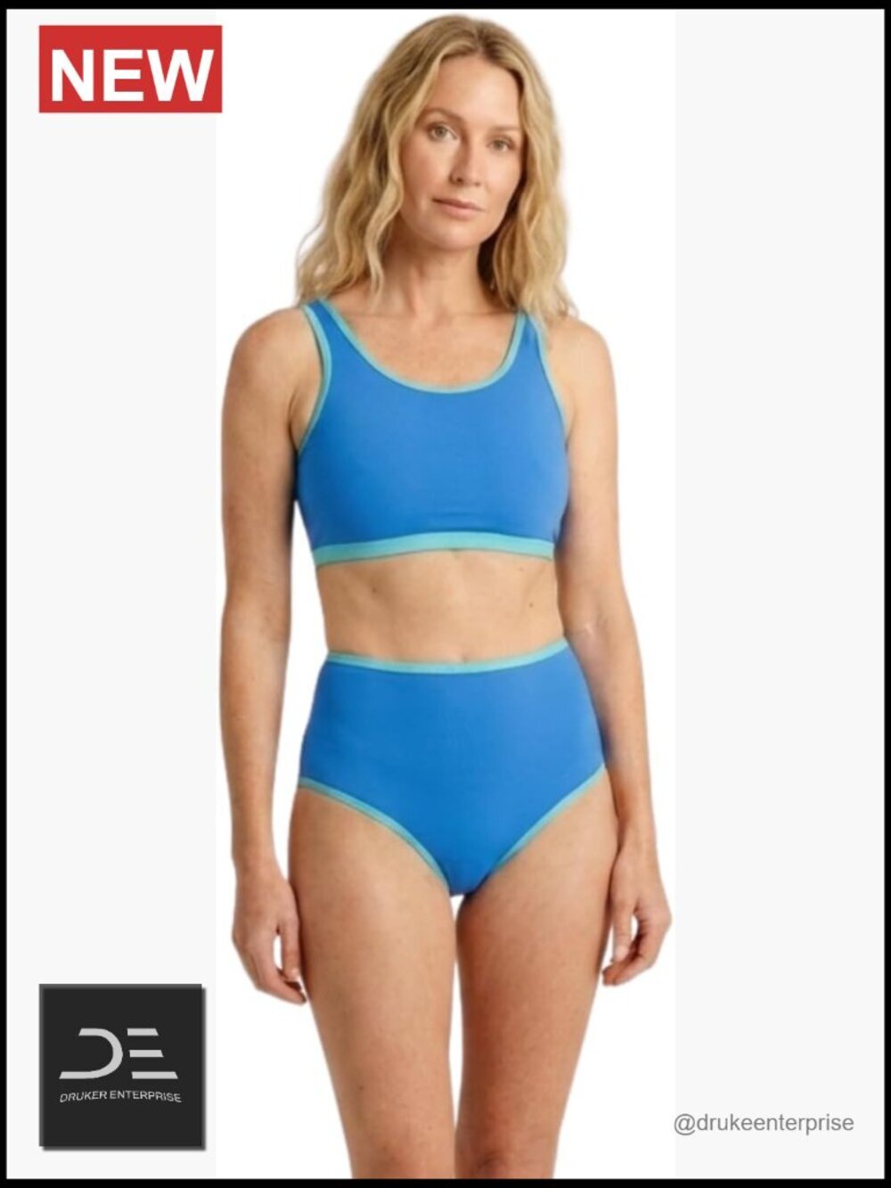 Two Piece Bikini Set with High Rise Bottoms